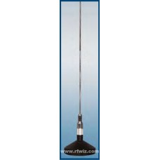 Comtelco A2111A  -  108-970 MHz Quarterwave Integrated Magnet Mount 12 ft RG58 Mobile Antenna BRITE finish
