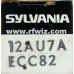 12AU7A  -  SYLVANIA Twin Triode Amp ECC82 9-Pin Vintage Miniature Vacuum Tube NOS