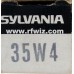 35W4  - SYLVANIA Half-Wave Rectifier 7-Pin Vintage Miniature Vacuum Tube NOS w/Box