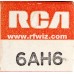 6AH6  - RCA Sharp Cutoff Pentode 7-Pin Vintage Miniature Vacuum Tube NOS