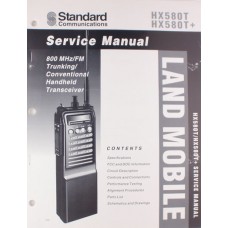 Vertex Standard MMHX580T - Standard HX580T & HX580T+ 800 MHz Paper Service Manual NOS