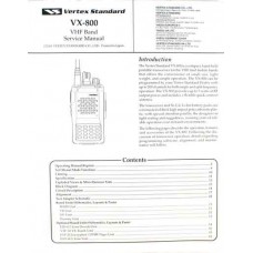 Vertex Standard E12679000 - VX-800 VHF Paper Service Manual 148-174 MHz NOS Vertex Standard E12679000 - VX-800 VHF Paper Service Manual 148-174 MHz NOS